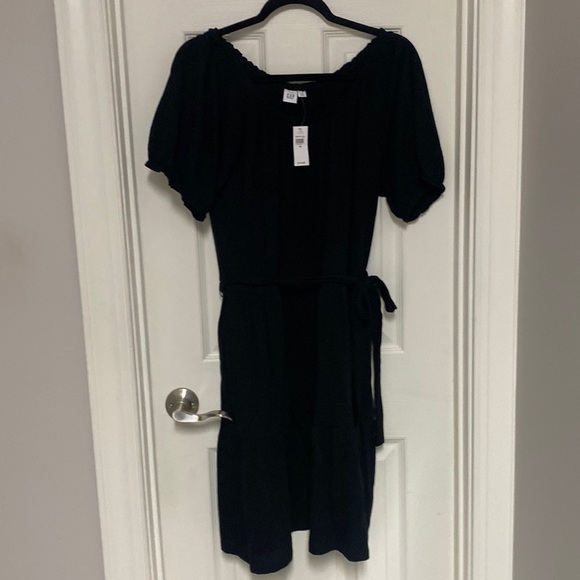 Gap Factory Black Tiered short sleeve Mini Dress - Picture 3 of 6